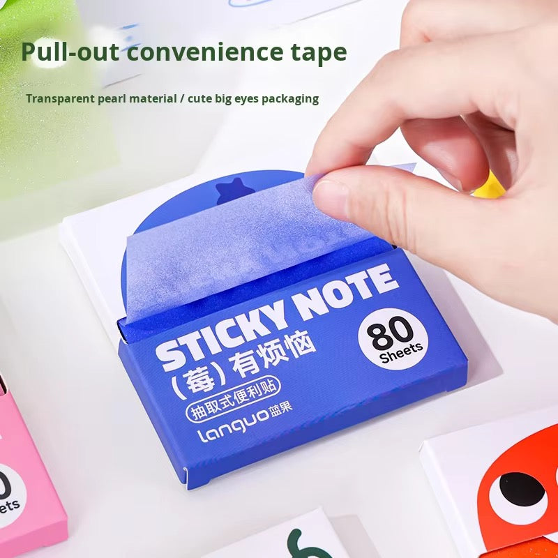 Transparent Glitter Sticky Notes (6-Color Pack)