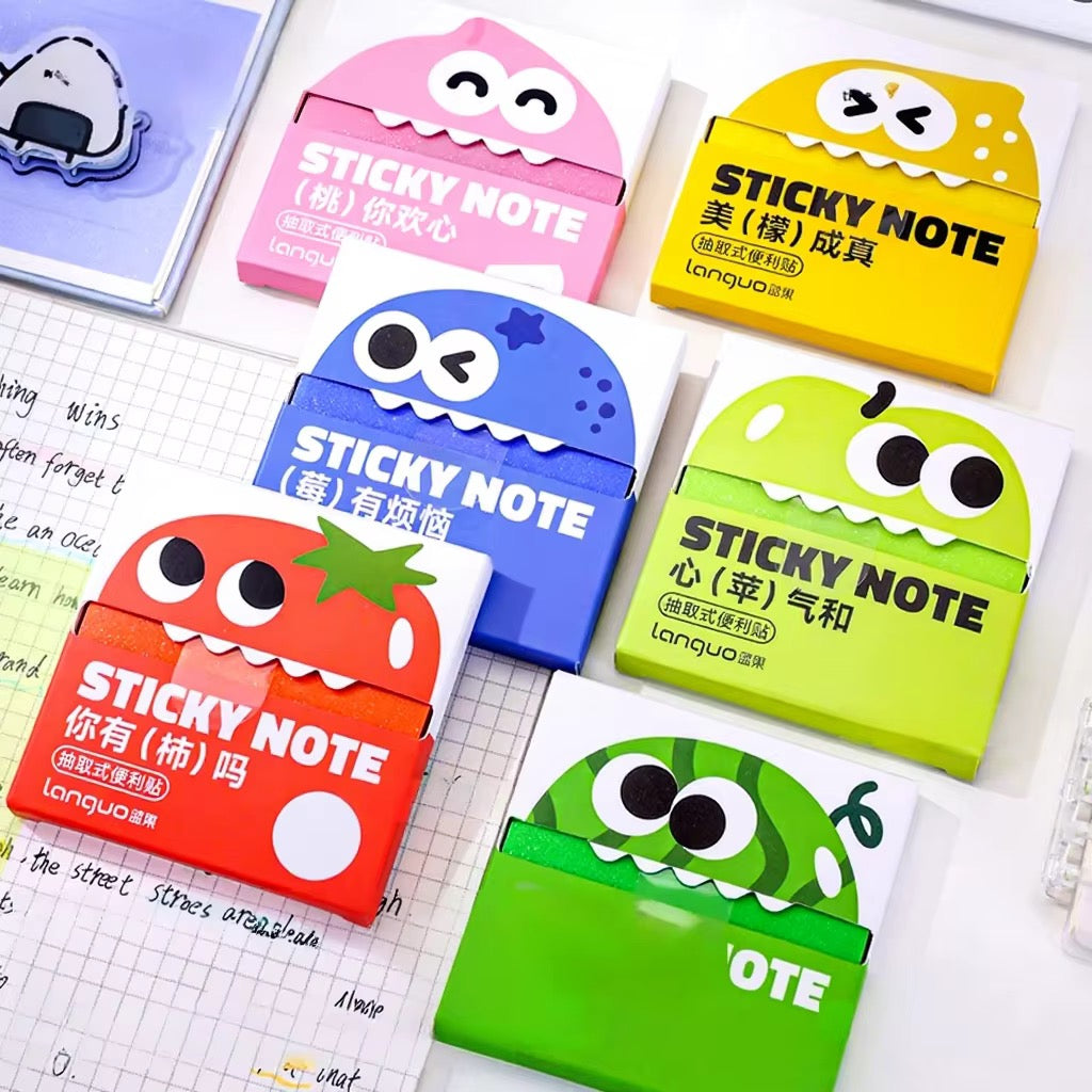 Transparent Glitter Sticky Notes (6-Color Pack)