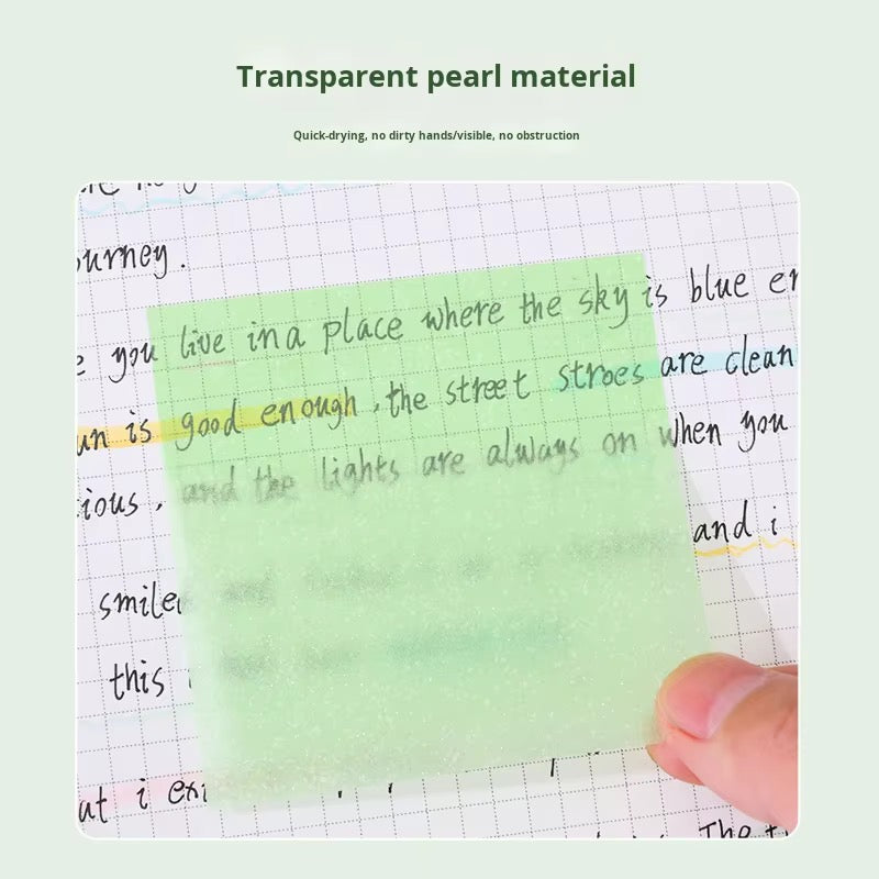Transparent Glitter Sticky Notes (6-Color Pack)