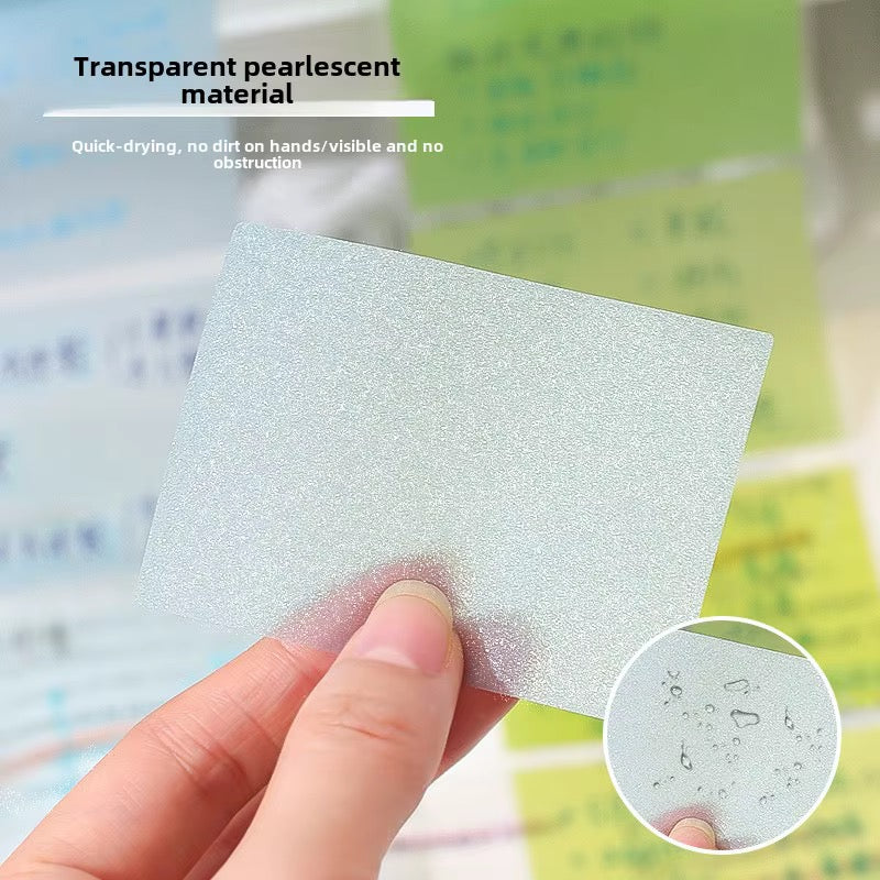 Full-Adhesive Transparent Glitter Sticky Notes