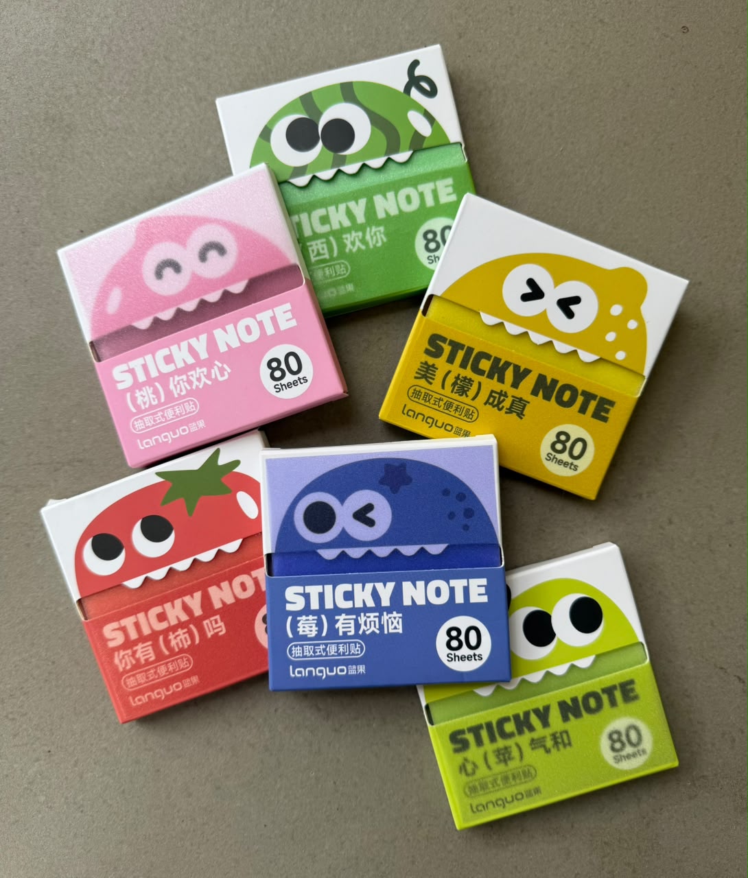 Transparent Glitter Sticky Notes (6-Color Pack)